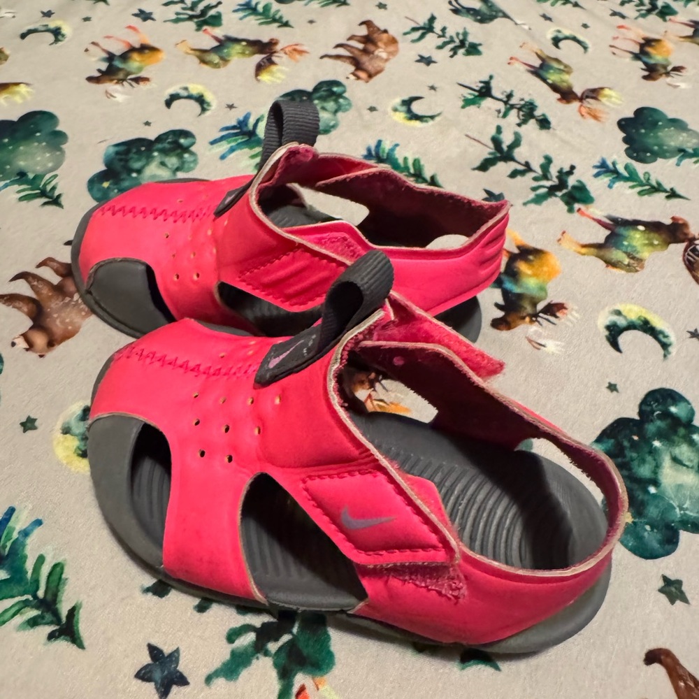 Nike Pink and Gray Sport Sandals